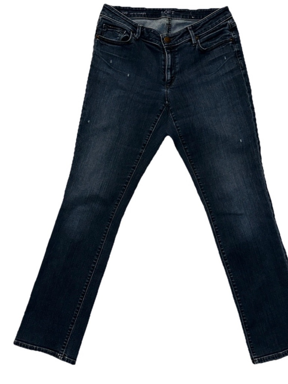 LOFT Dark Indigo Straight Leg Jeans